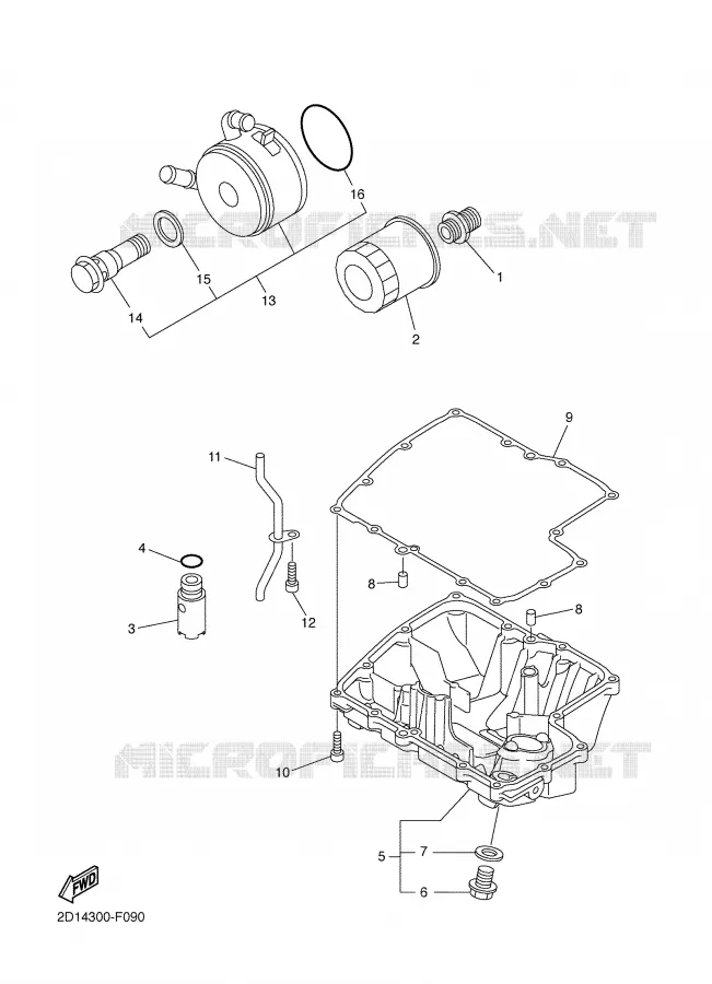 FILTRE A HUILE Yamaha MOTO 1000 2007 FAZER ABS  FZ1-SA