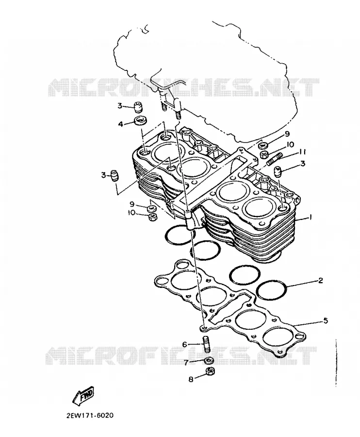 CYLINDRE Yamaha MOTO 600 1986 FZ  FZ600