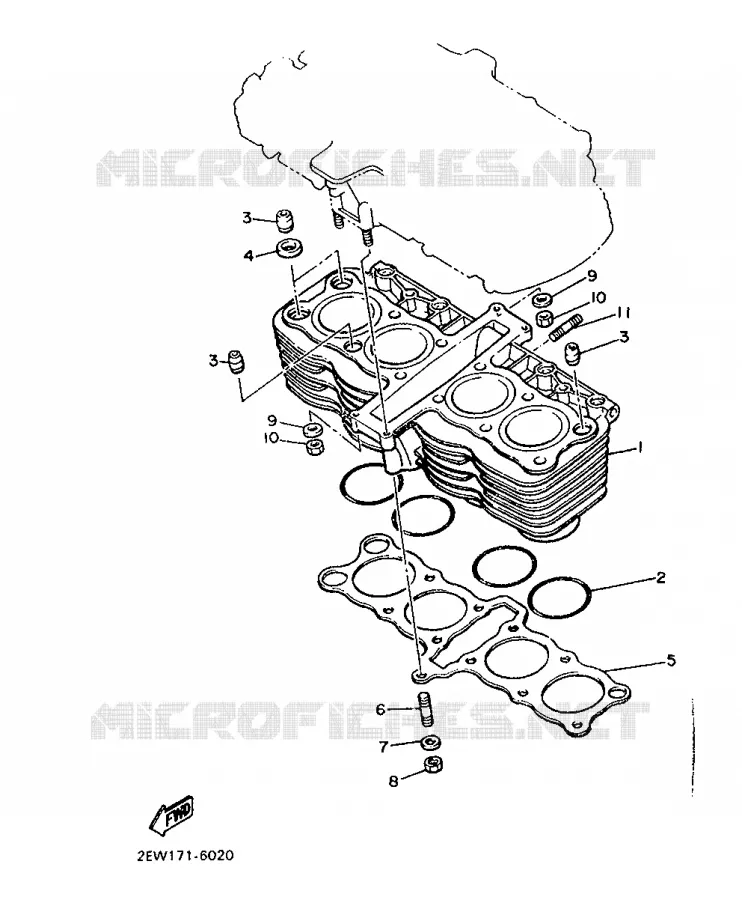 CYLINDRE Yamaha MOTO 600 1986 FZ  FZ600