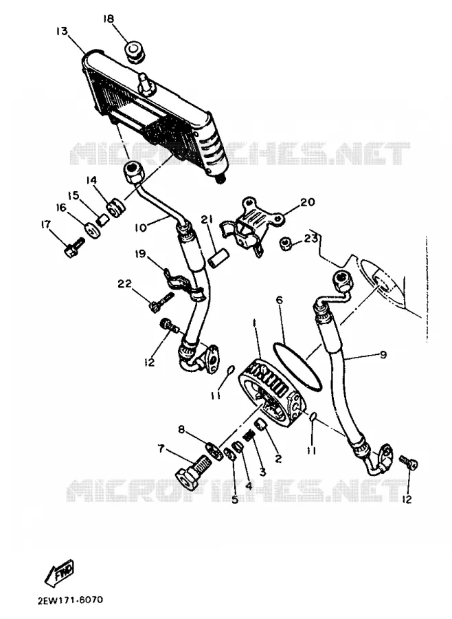 RADIATEUR D'HUILE / ECHANGEUR Yamaha MOTO 600 1986 FZ  FZ600