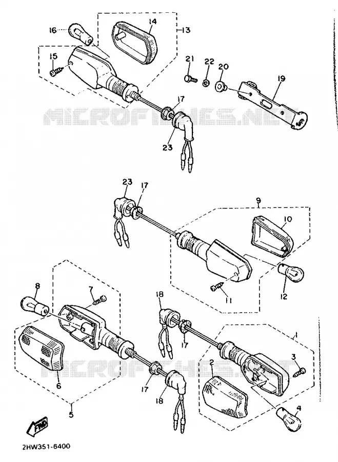 CLIGNOTANT Yamaha MOTO 600 1986 FZ  FZ600