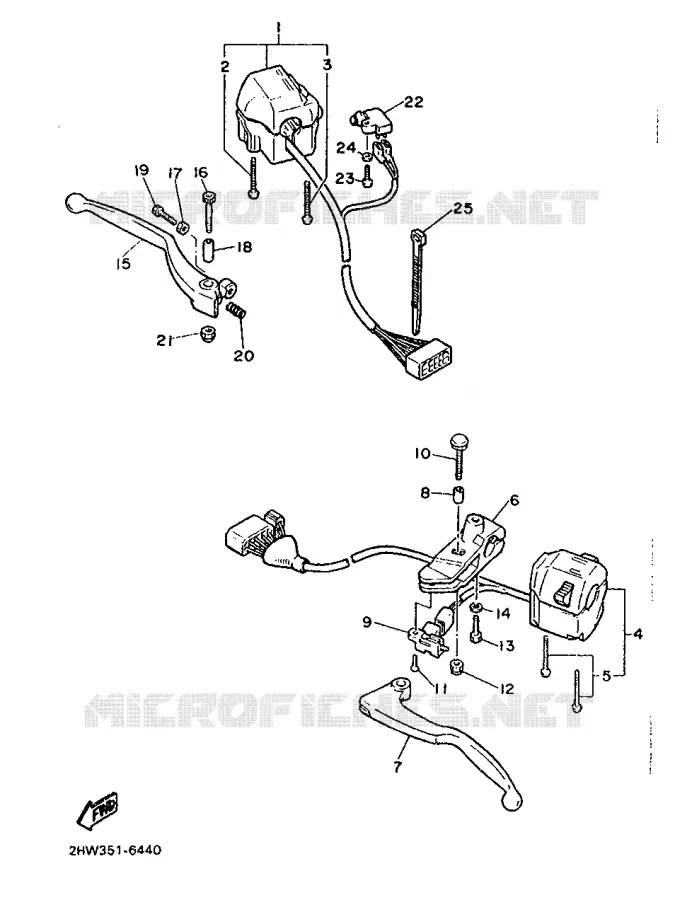 COMMODO / LEVIER Yamaha MOTO 600 1986 FZ  FZ600