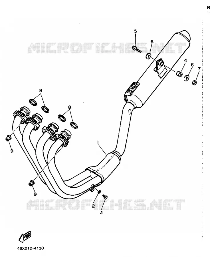 ECHAPPEMENT Yamaha MOTO 600 1988 FZ  FZ600