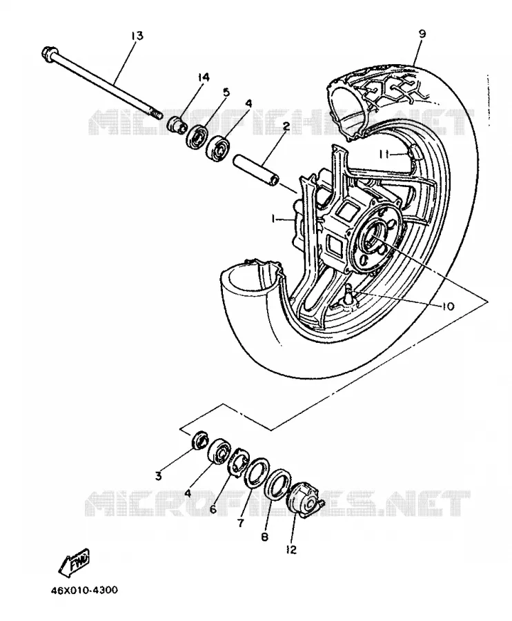 ROUE AVANT Yamaha MOTO 600 1988 FZ  FZ600