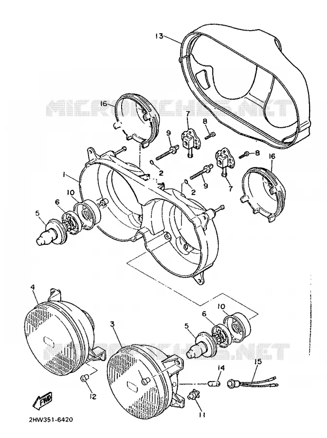 PHARE  Yamaha MOTO 600 1988 FZ  FZ600