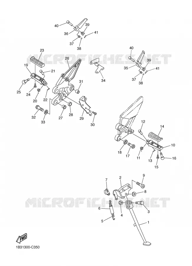 BEQUILLE / REPOSE PIEDS Yamaha MOTO 600 2004 FZ6  FZ6-N