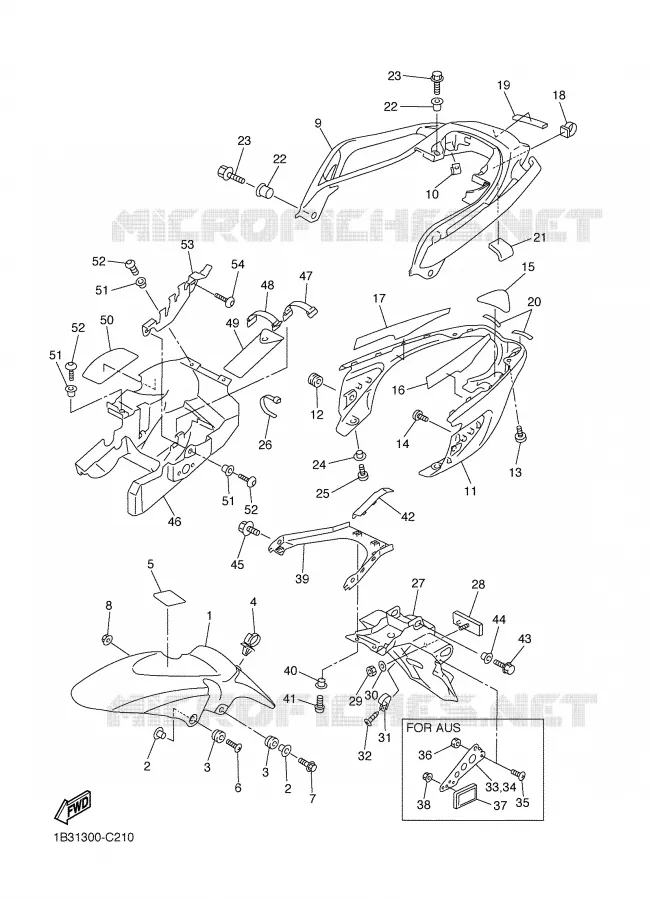 GARDE BOUE Yamaha MOTO 600 2005 FZ6  FZ6-N