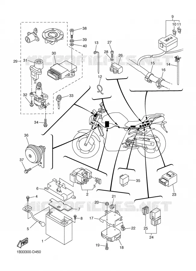 PARTIE ELECTRIQUE 2 Yamaha MOTO 600 2005 FZ6  FZ6-N