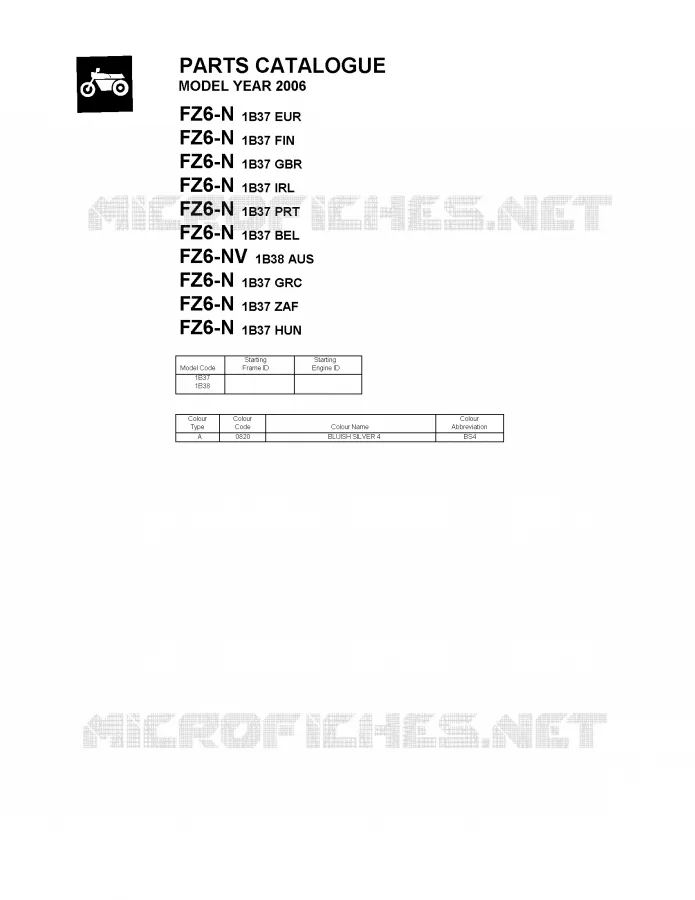* CATALOG PREFACE * Yamaha MOTO 600 2006 FZ6  FZ6-N
