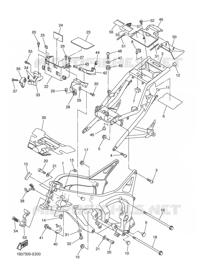 CADRE Yamaha MOTO 600 2006 FZ6  FZ6-N