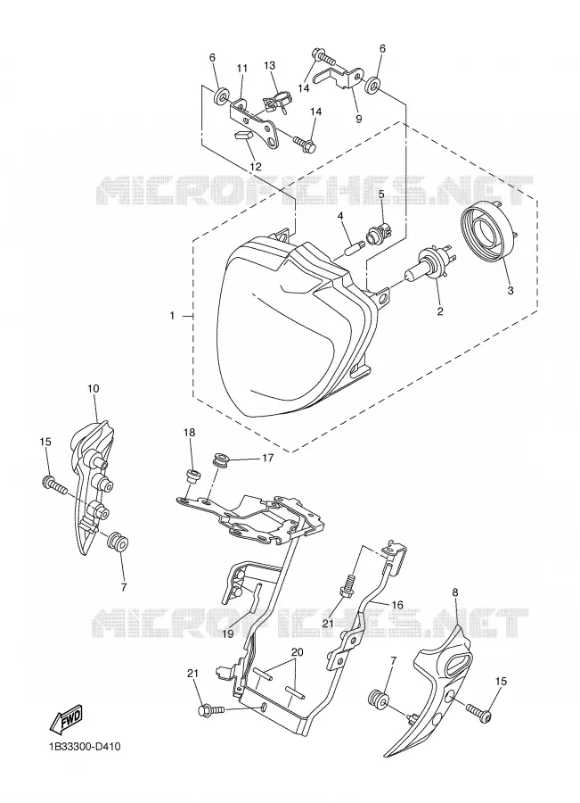 PHARE  Yamaha MOTO 600 2006 FZ6  FZ6-N