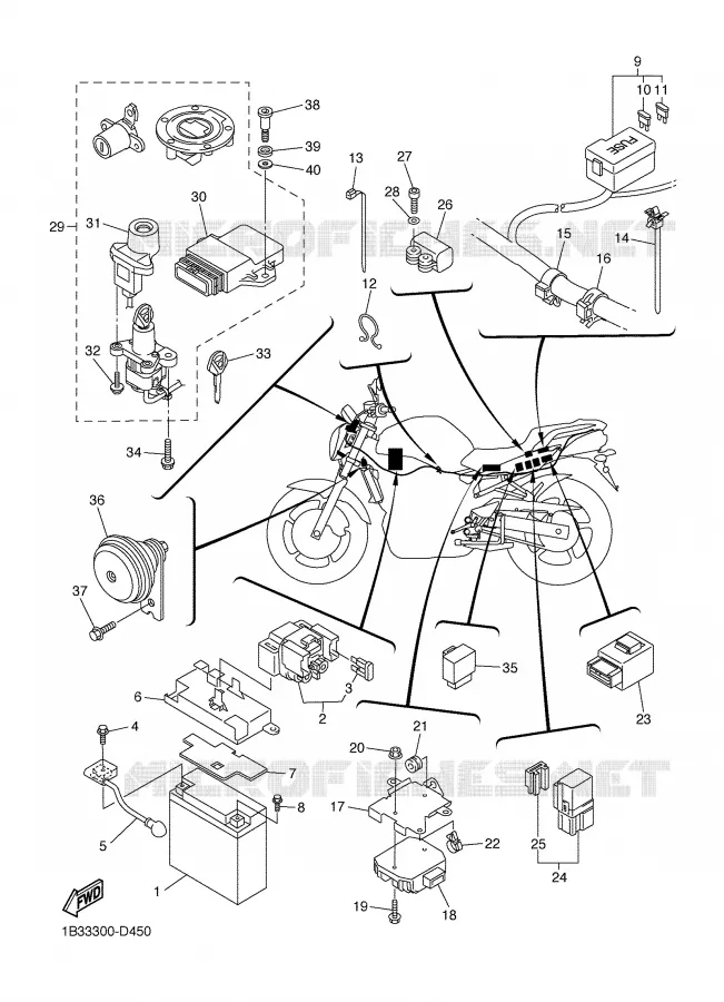 PARTIE ELECTRIQUE 2 Yamaha MOTO 600 2006 FZ6  FZ6-N