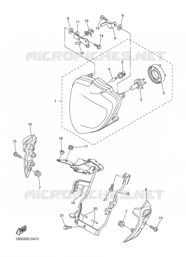 PHARE  Yamaha MOTO 600 2006 FZ6  FZ6-N FZ6
