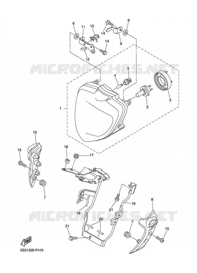 PHARE  Yamaha MOTO 600 2007 FZ6 ABS  FZ6-NA