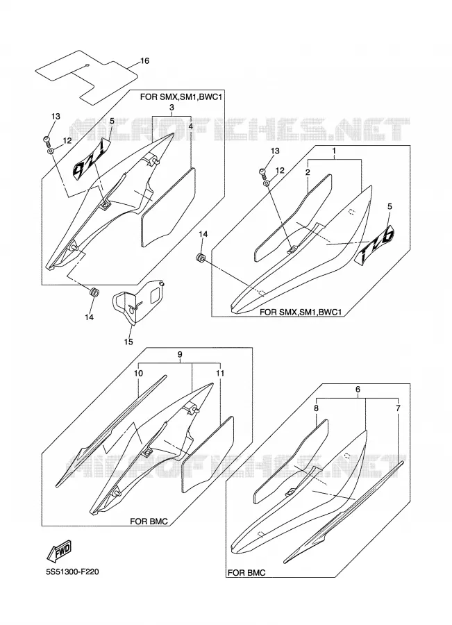 COUVERCLE LATERAL Yamaha MOTO 600 2007 FZ6 S2 ABS  FZ6-NAHG