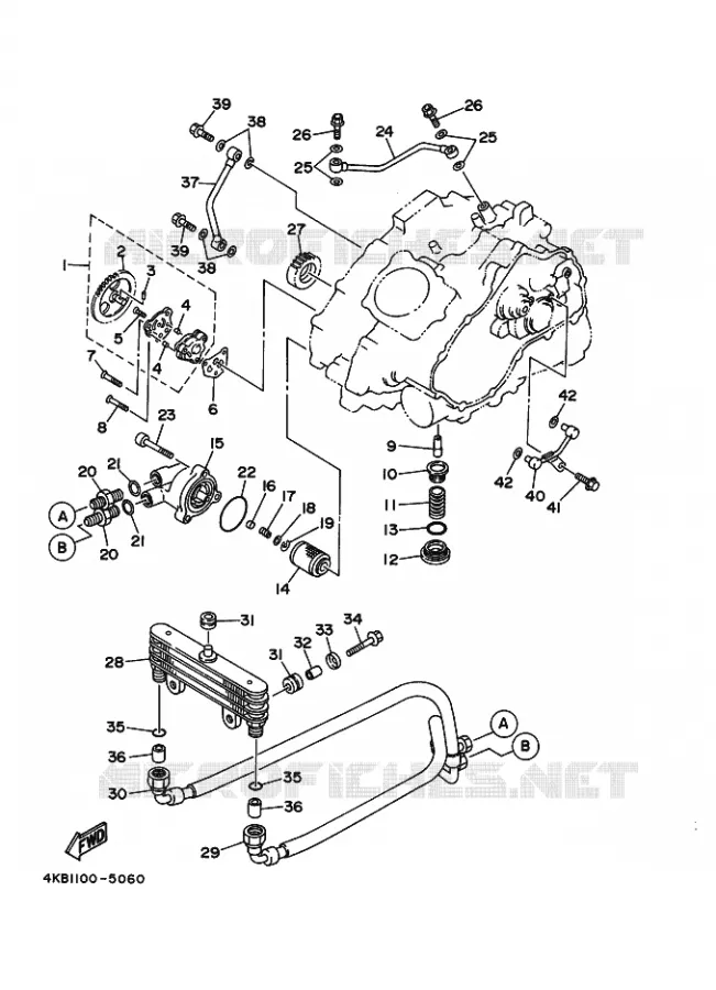 POMPE A HUILE Yamaha QUAD 350 1998 WOLVERINE  YFM350FW-X YFM35FXK
