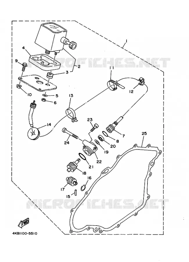 PIÈCES OPTIONNELLES - COMPTEUR Yamaha QUAD 350 1998 WOLVERINE  YFM350FW-X YFM35FXK
