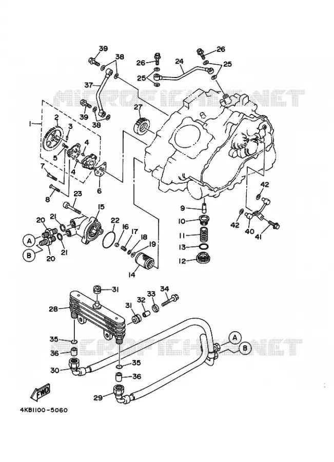 POMPE A HUILE Yamaha QUAD 350 1998 WOLVERINE  YFM350FW-X YFM35FXK