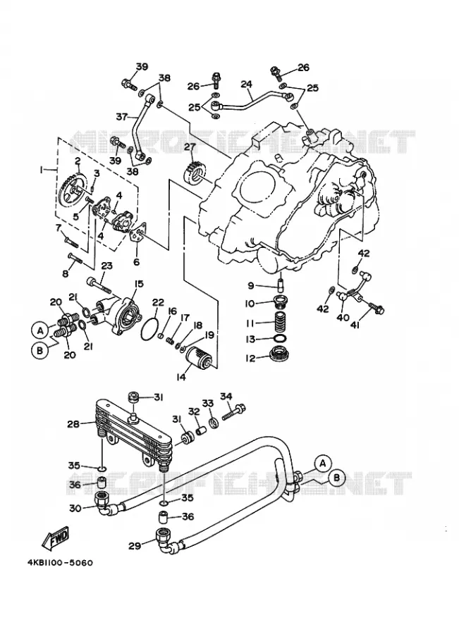 POMPE A HUILE Yamaha QUAD 350 1998 WOLVERINE  YFM350FW-X