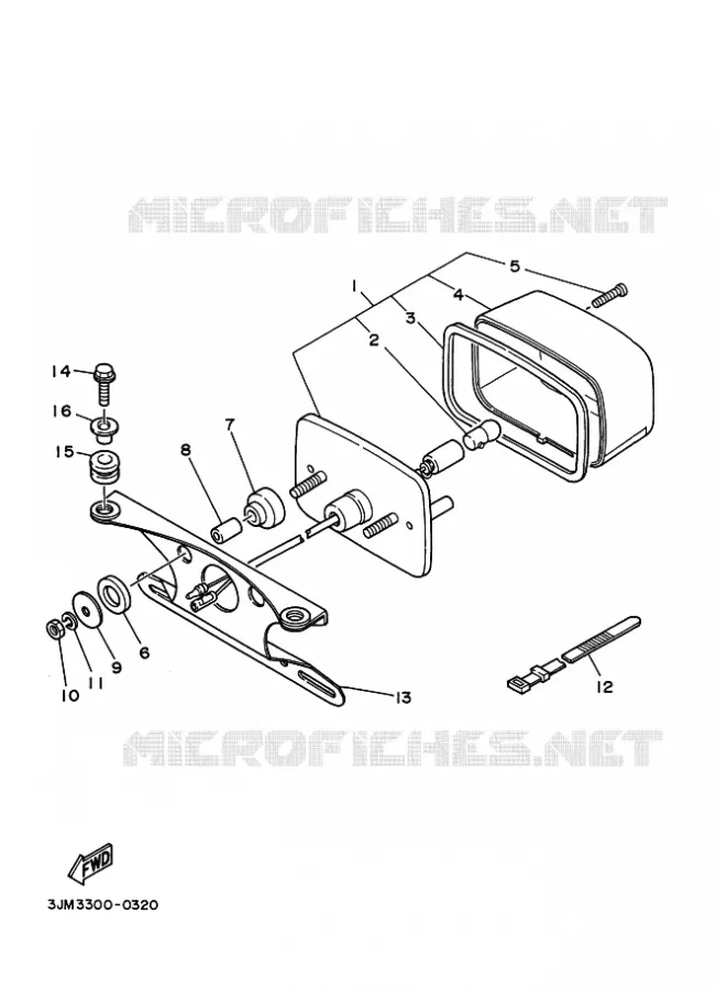 FEU ARRIERE 2 Yamaha QUAD 200 1997 BLASTER  YFS200 BLASTER