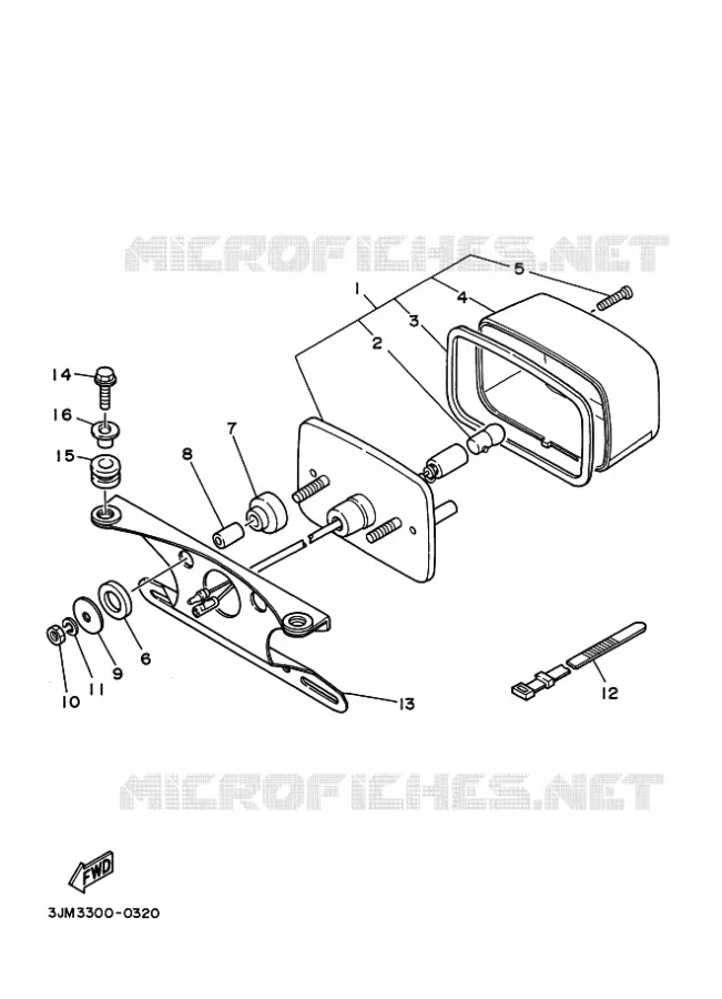 FEU ARRIERE 2 Yamaha QUAD 200 1997 BLASTER  YFS200 BLASTER