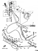 GUIDON ET CABLES pour Yamaha WARRIOR 1996