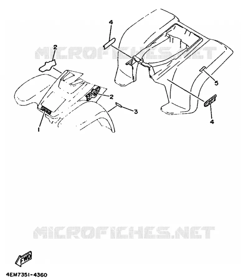 EMBLEME / ETIQUETTE 1 Yamaha QUAD 80 1994 RAPTOR  YFM80