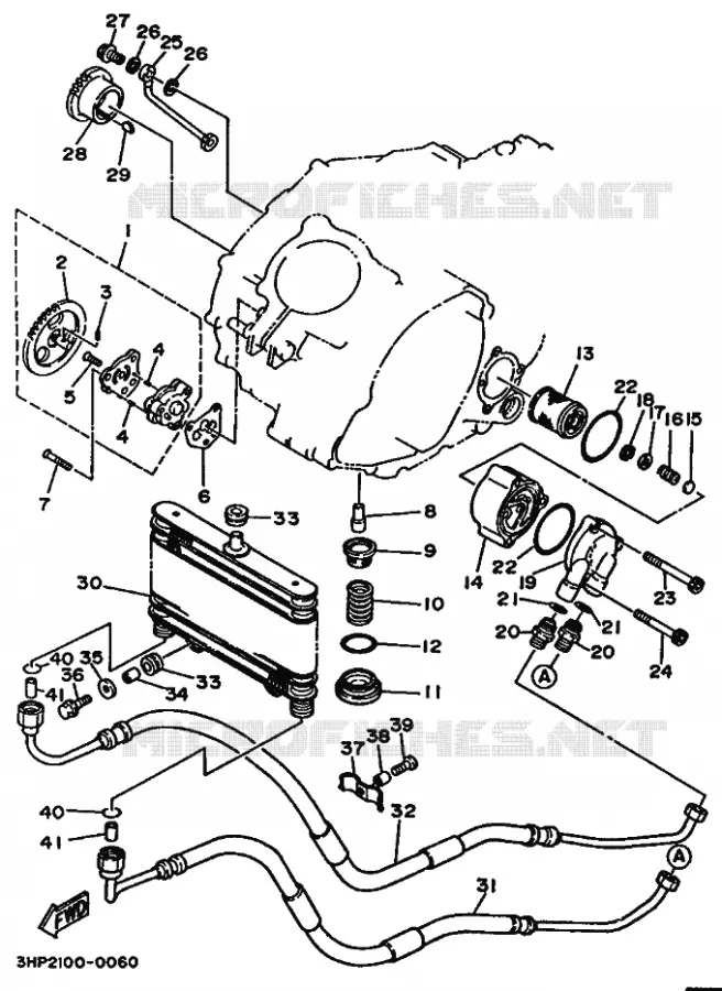 POMPE A HUILE Yamaha QUAD 350 1993 RAPTOR  YFM350