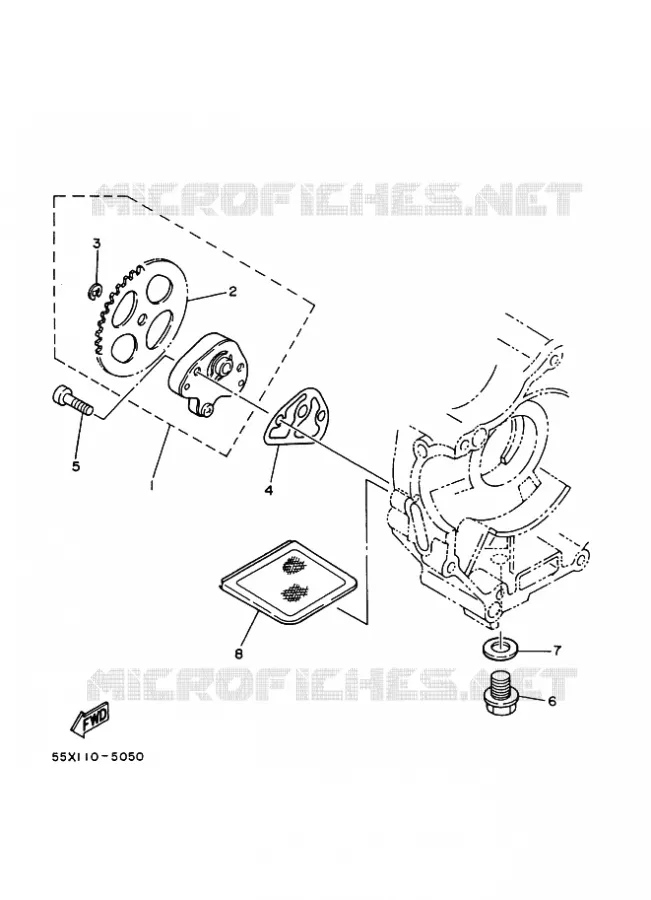 POMPE A HUILE Yamaha QUAD 80 1992 RAPTOR  YFM80