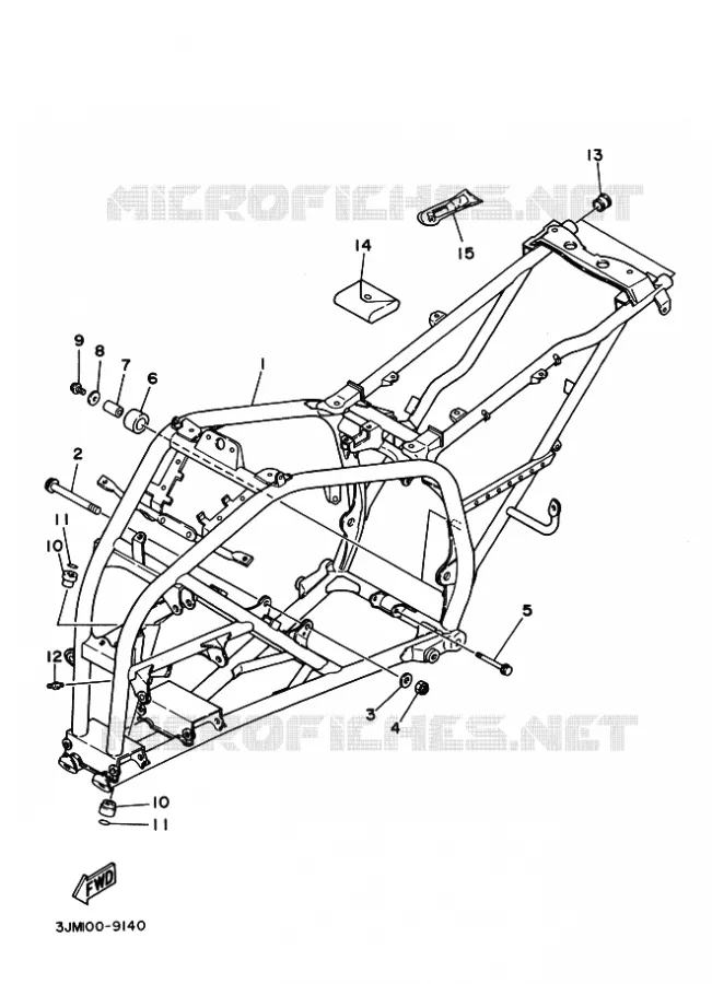 CADRE Yamaha QUAD 200 1991 BLASTER  YFS200 BLASTER