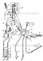 GUIDON ET CABLES pour Yamaha YFM 1989