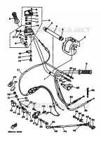 GUIDON ET CABLES pour Yamaha WARRIOR 1989