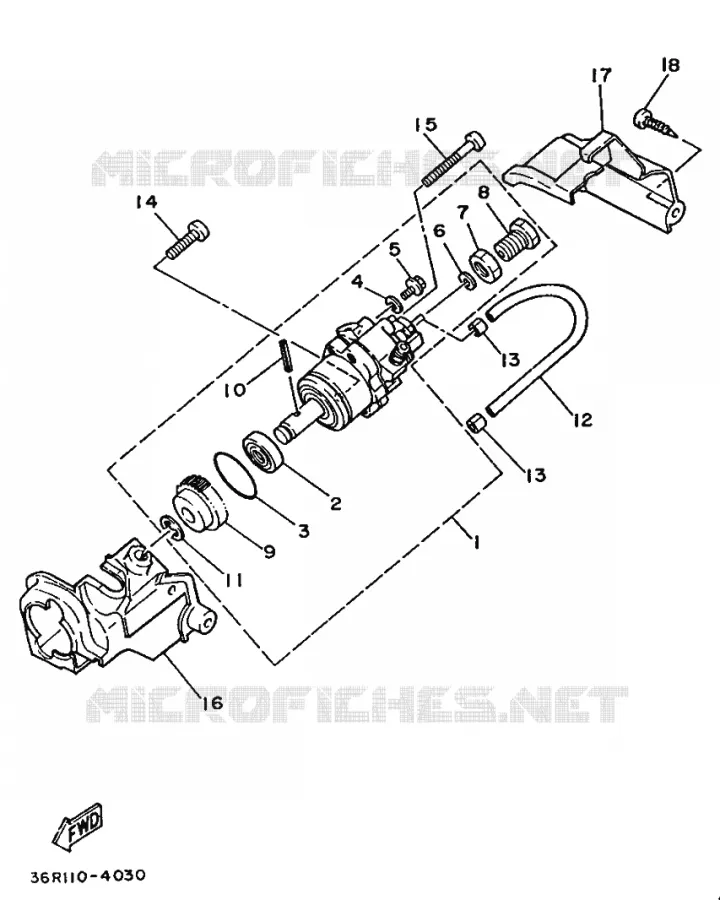 POMPE A HUILE Yamaha QUAD 60 1988 YF  YF60