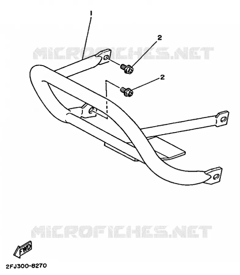 PARE CHOCS Yamaha QUAD 80 1988 RAPTOR  YFM80T