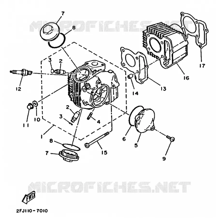CYLINDRE Yamaha QUAD 80 1988 RAPTOR  YFM80T