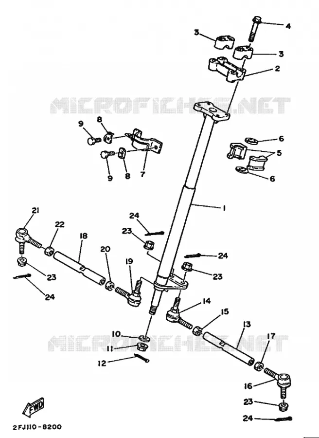 DIRECTION Yamaha QUAD 80 1988 RAPTOR  YFM80T