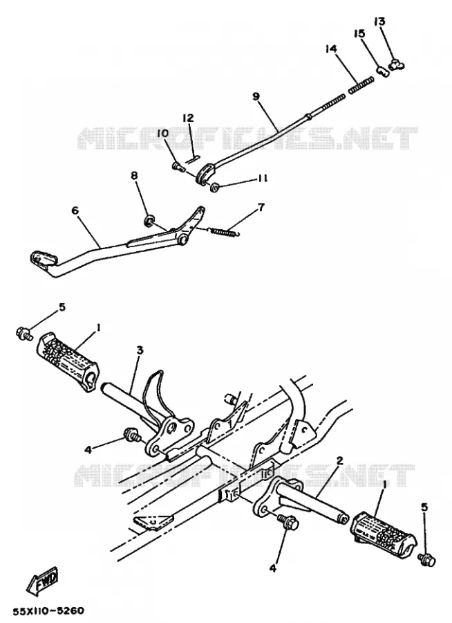 SUPPORT Yamaha QUAD 80 1988 RAPTOR  YFM80T