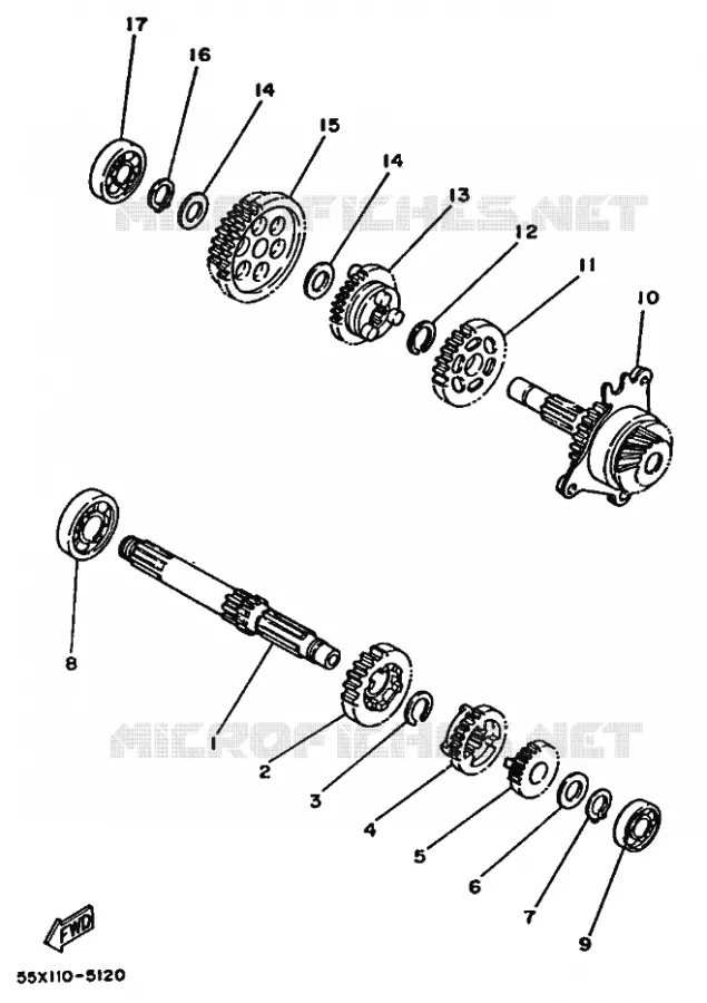 TRANSMISSION Yamaha QUAD 80 1988 RAPTOR  YFM80T