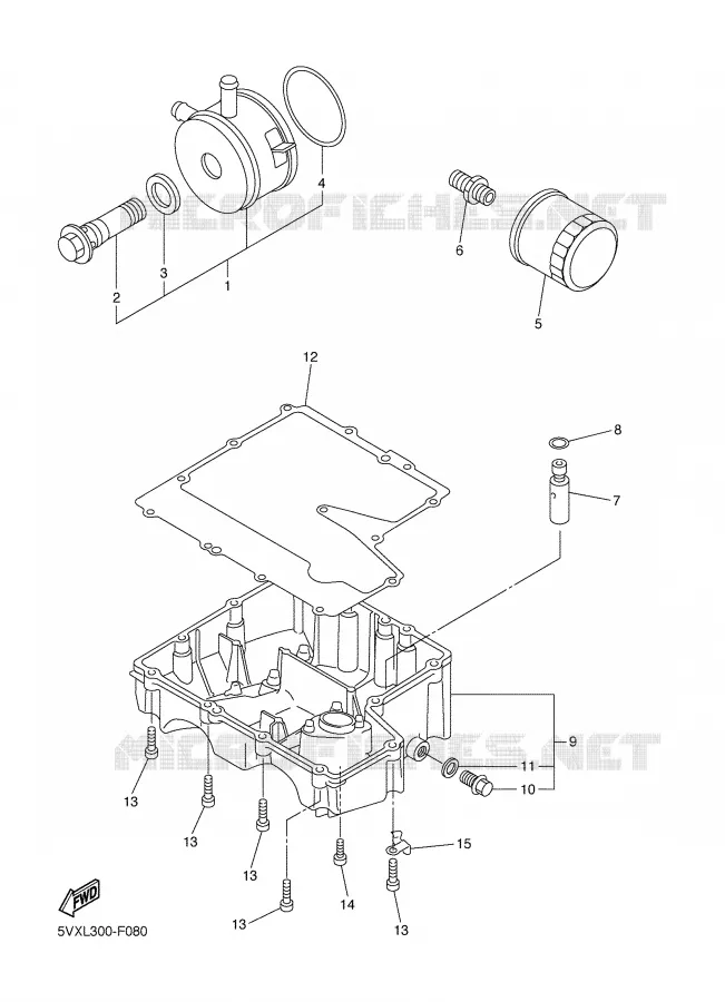 FILTRE A HUILE Yamaha MOTO 600 2007 FZ6 S2  FZ6-NHGW