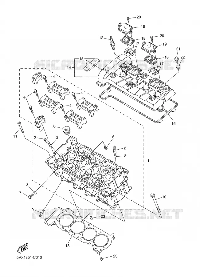 CYLINDRE Yamaha MOTO 600 2004 FZ6  FZ6-NS