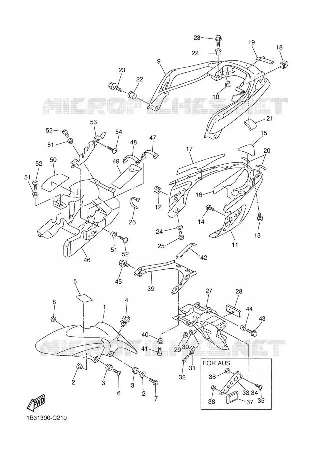 GARDE BOUE Yamaha MOTO 600 2004 FZ6  FZ6-NS