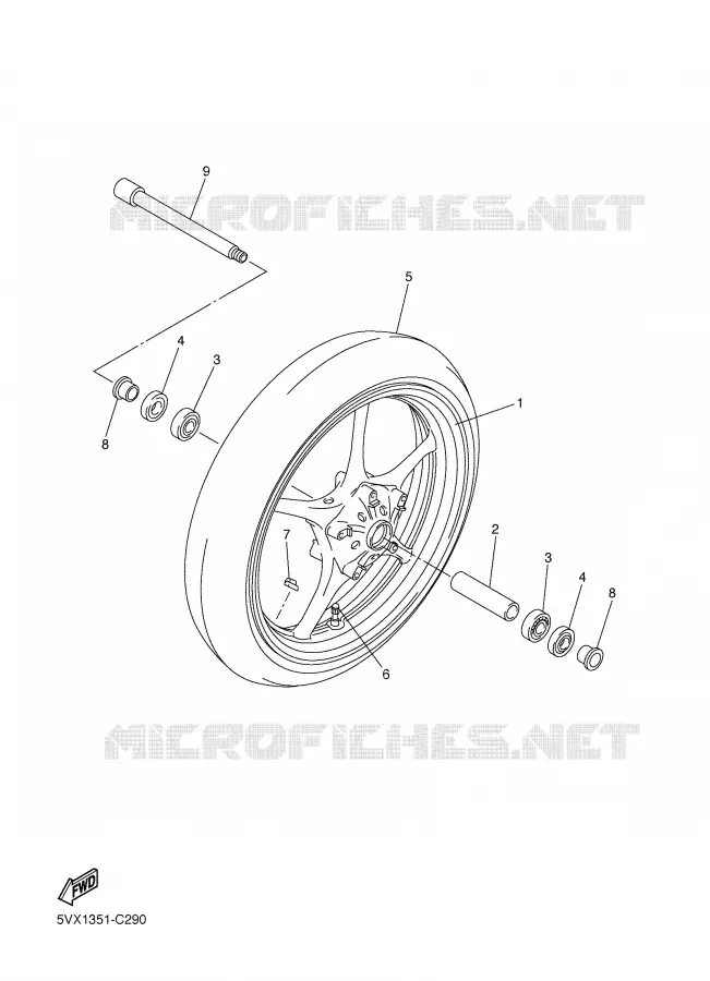 ROUE AVANT Yamaha MOTO 600 2004 FZ6  FZ6-NS