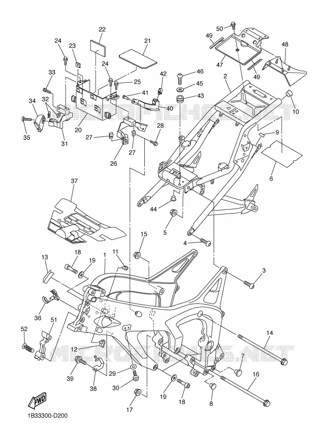 CADRE Yamaha MOTO 600 2005 FZ6  FZ6-NT