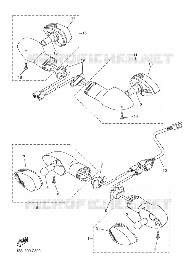 CLIGNOTANT Yamaha MOTO 600 2006 FZ6  FZ6-NV
