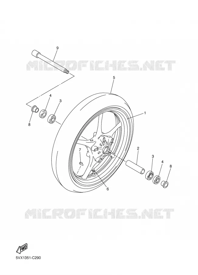 ROUE AVANT Yamaha MOTO 600 2006 FZ6  FZ6-NV