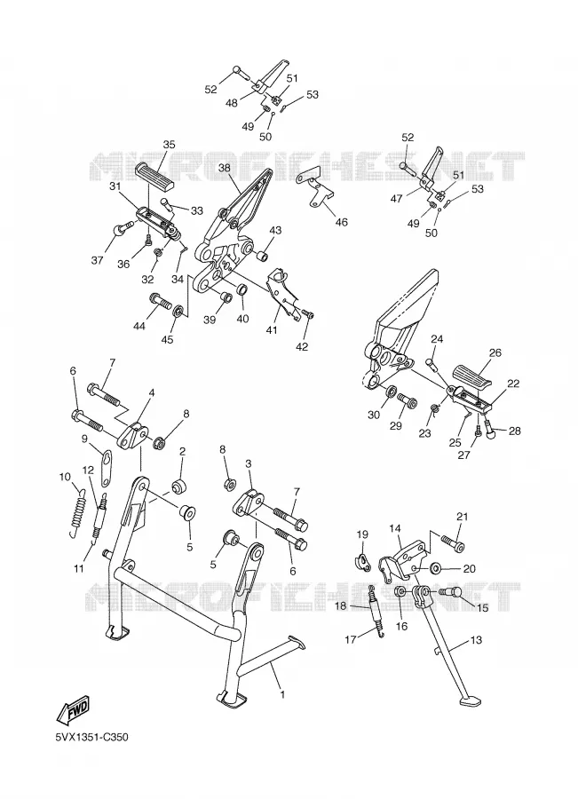 BEQUILLE / REPOSE PIEDS Yamaha MOTO 600 2004 FAZER  FZ6-S
