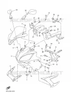 CARENAGES 1  pour Yamaha FAZER 78CH 2007