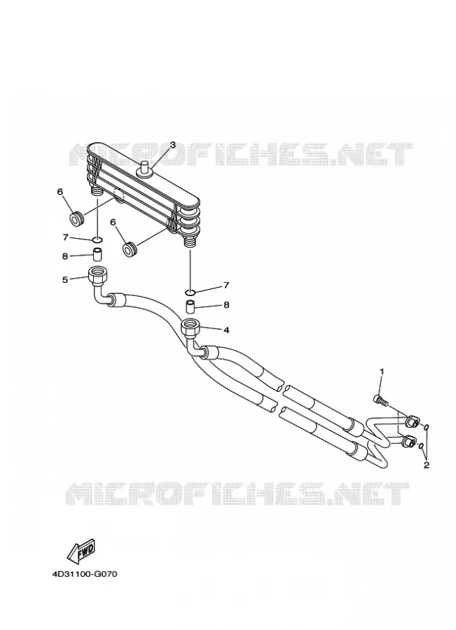 RADIATEUR D'HUILE / ECHANGEUR Yamaha QUAD 250 2012 RAPTOR  YFM250R