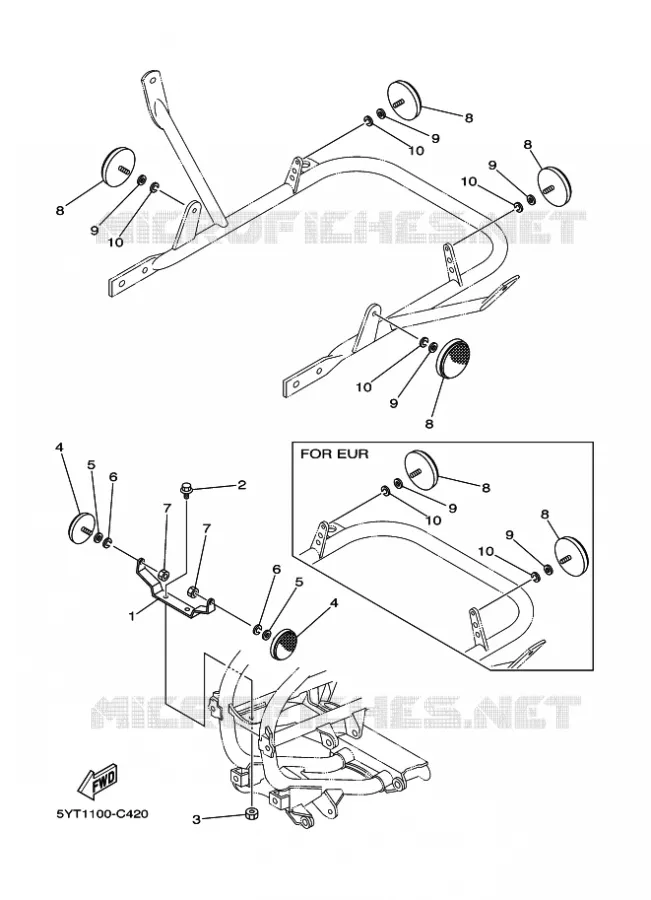 PARTIE ELECTRIQUE 2 Yamaha QUAD 350 2008 RAPTOR  YFM350 YFM35RX RAPTOR 350