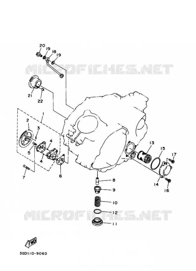 POMPE A HUILE Yamaha QUAD 350 2010 RAPTOR  YFM350 YFM35RZ RAPTOR 350